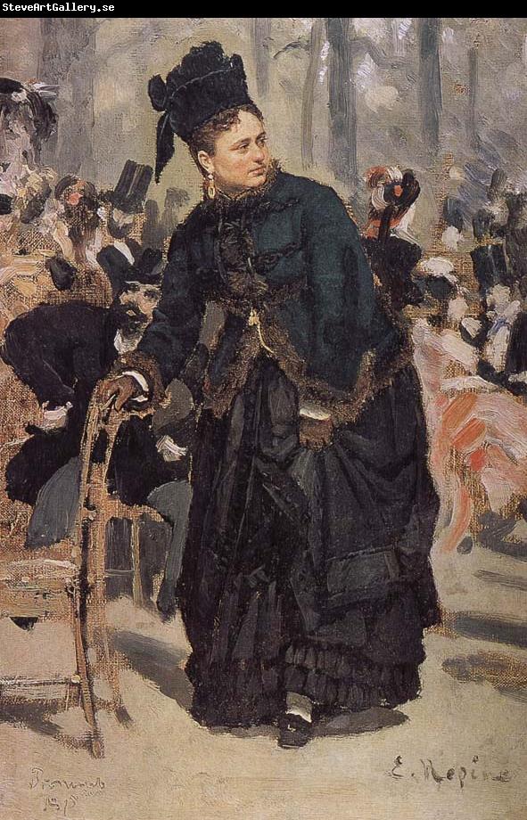 Ilia Efimovich Repin Held on to the back of the woman